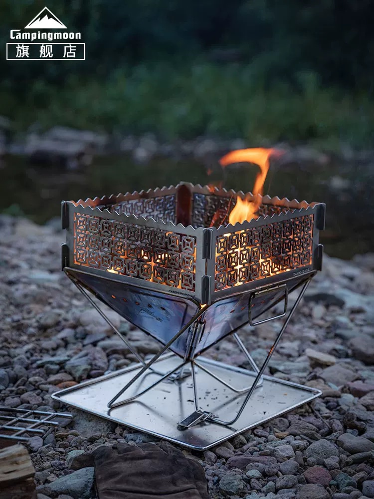Campingmoon MT-035 Stove BBQ Stove Portable Camping Stove Burning Grill and Fire Pit