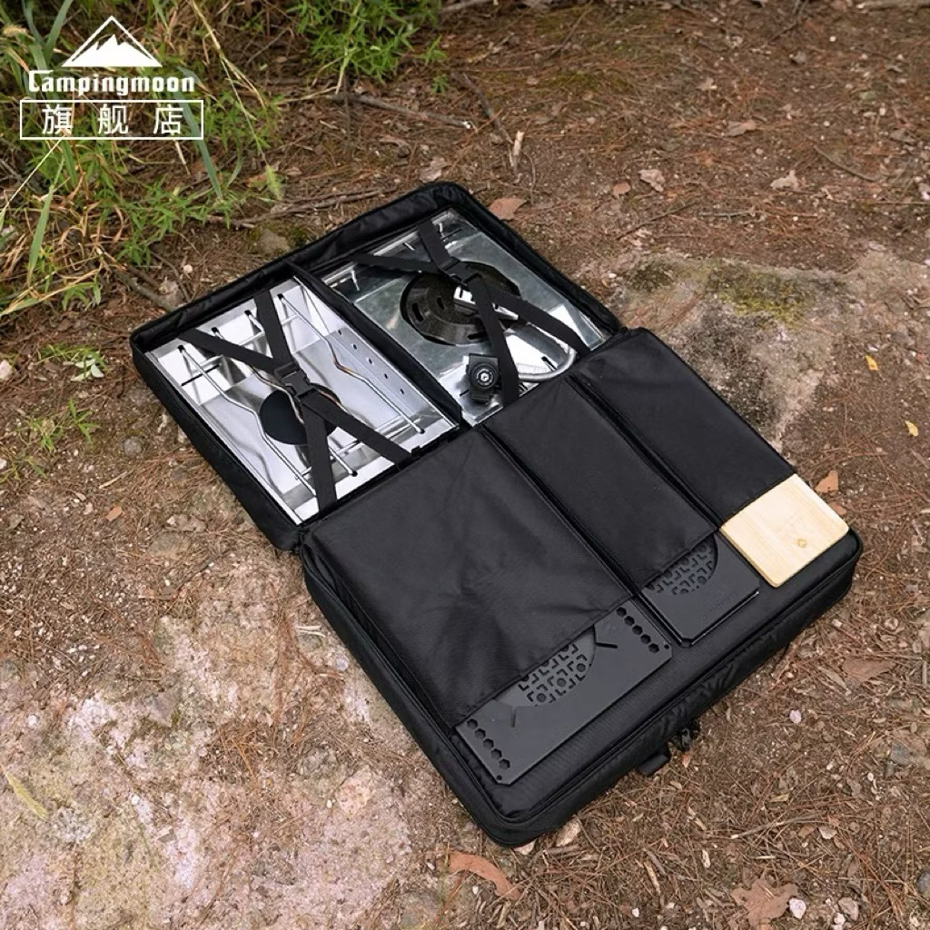 Campingmoon BK-55 Large IGT Tea Table Storage Bag – Multi-Functional Layered Organizer for Tabletop & Cassette Stove