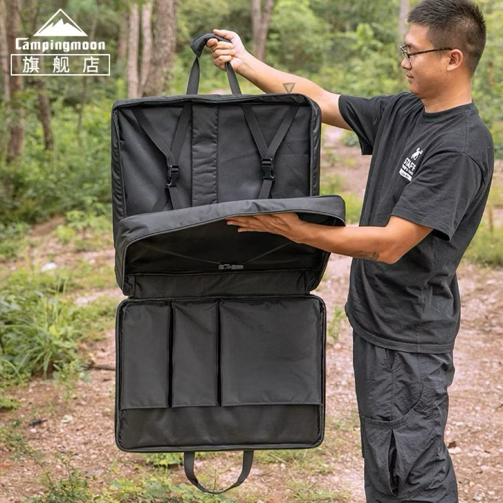 Campingmoon BK-55 Large IGT Tea Table Storage Bag – Multi-Functional Layered Organizer for Tabletop & Cassette Stove