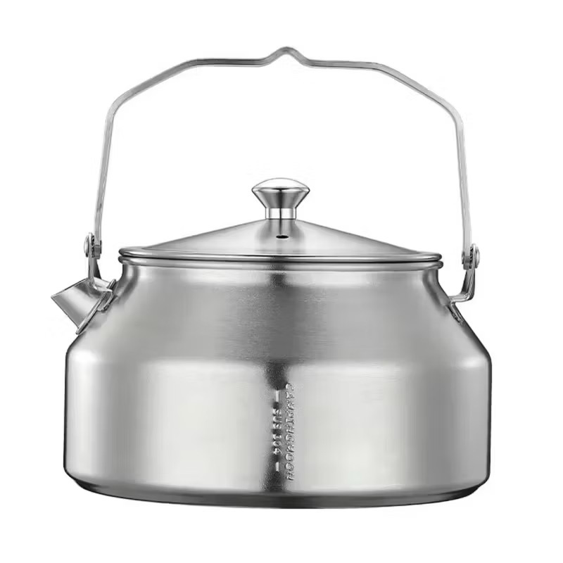 Campingmoon BKSW-1/SW-1 Camping Cookware Equipment 304 Stainless Steel Teapot Coffee Portable Picnic Outdoor Kettle