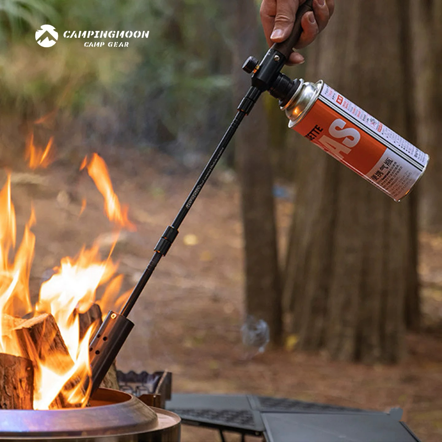 Campingmoon BKMT-3955 spray gun cassette tank flat gas universal extended igniter burning gas flame gun