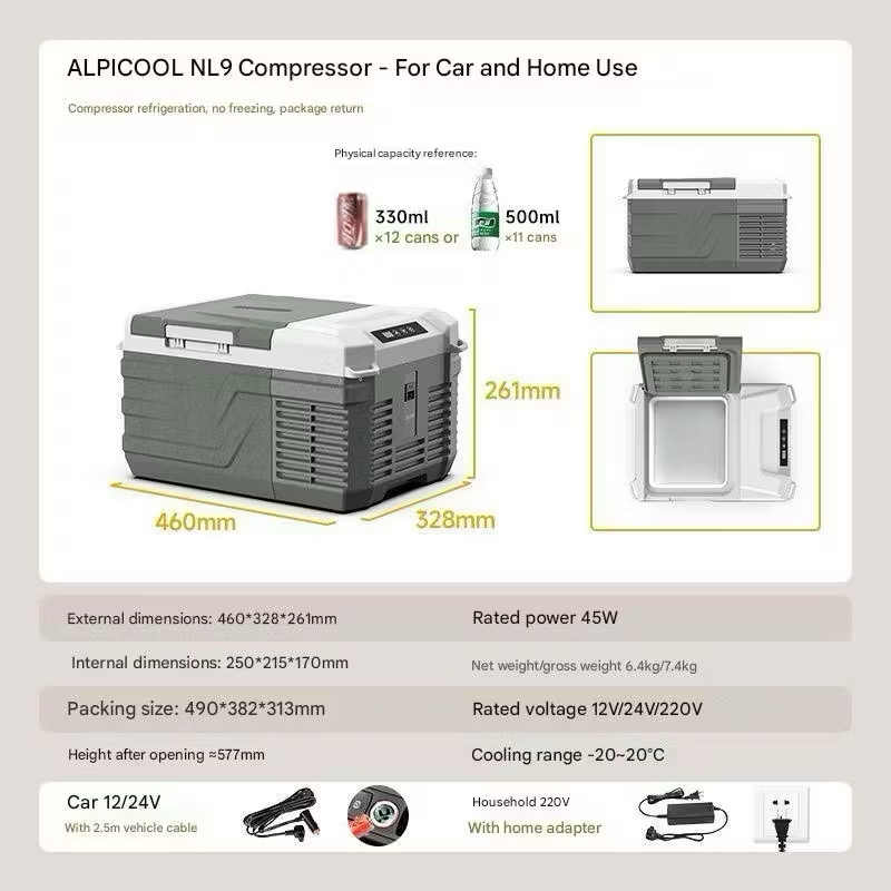 Alpicool NL Portable Car Fridge Freezer Refrigerators Electric Cooler Box for Camping RV Road Trip Picnic Truck Camper
