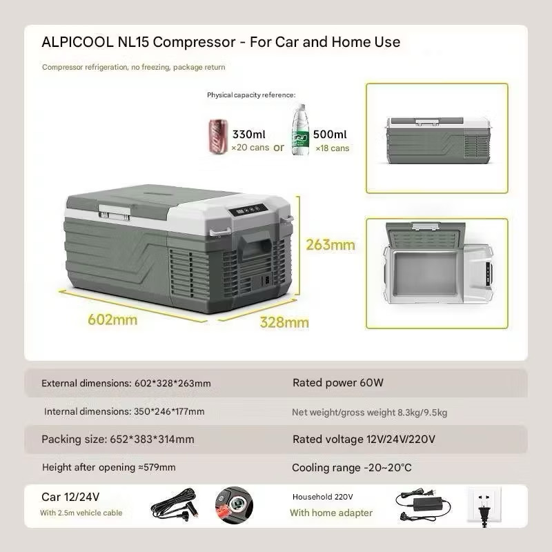 Alpicool NL Portable Car Fridge Freezer Refrigerators Electric Cooler Box for Camping RV Road Trip Picnic Truck Camper