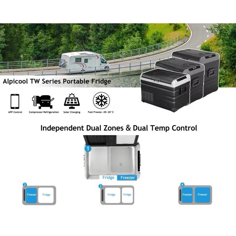 Alpicool TW35 Portable Dual Zone Car Fridge
