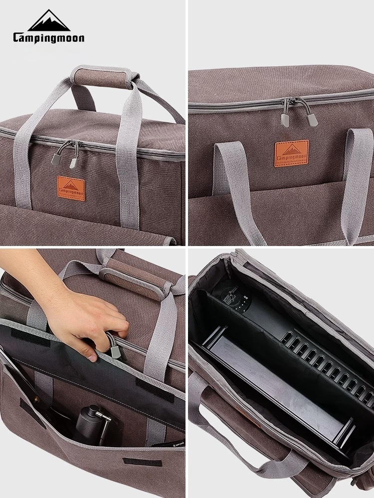 Campingmoon B-550C Multifunctional Camping Tools Thickened Wear-Resistant Canvas Bag Large Capacity Camping Equipment