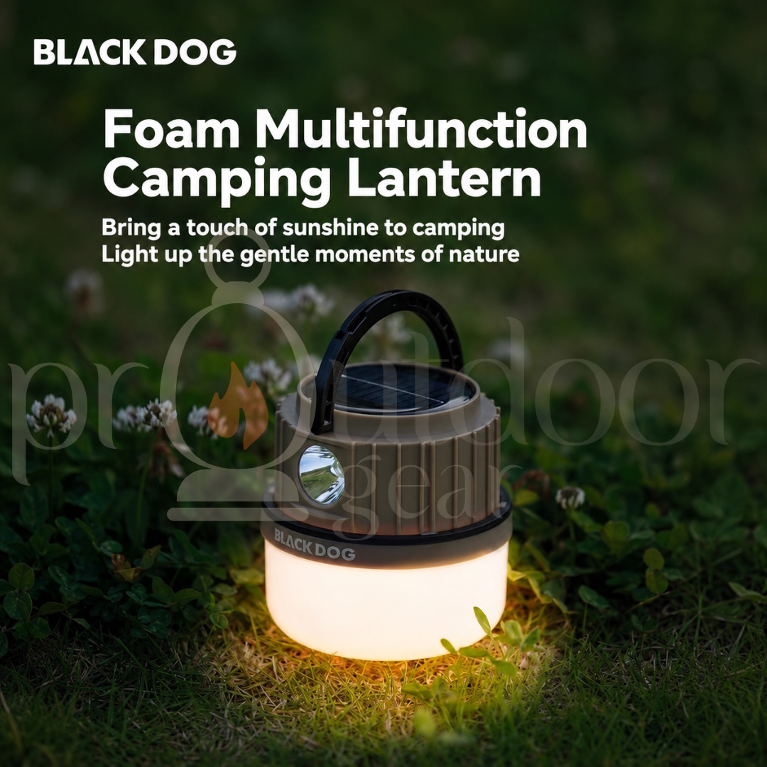 BLACKDOG CBD2550ZM031 Foam Multi-Function Camping Lantern Solar Rechargeable LED Lantern Outdoor Emergency Light