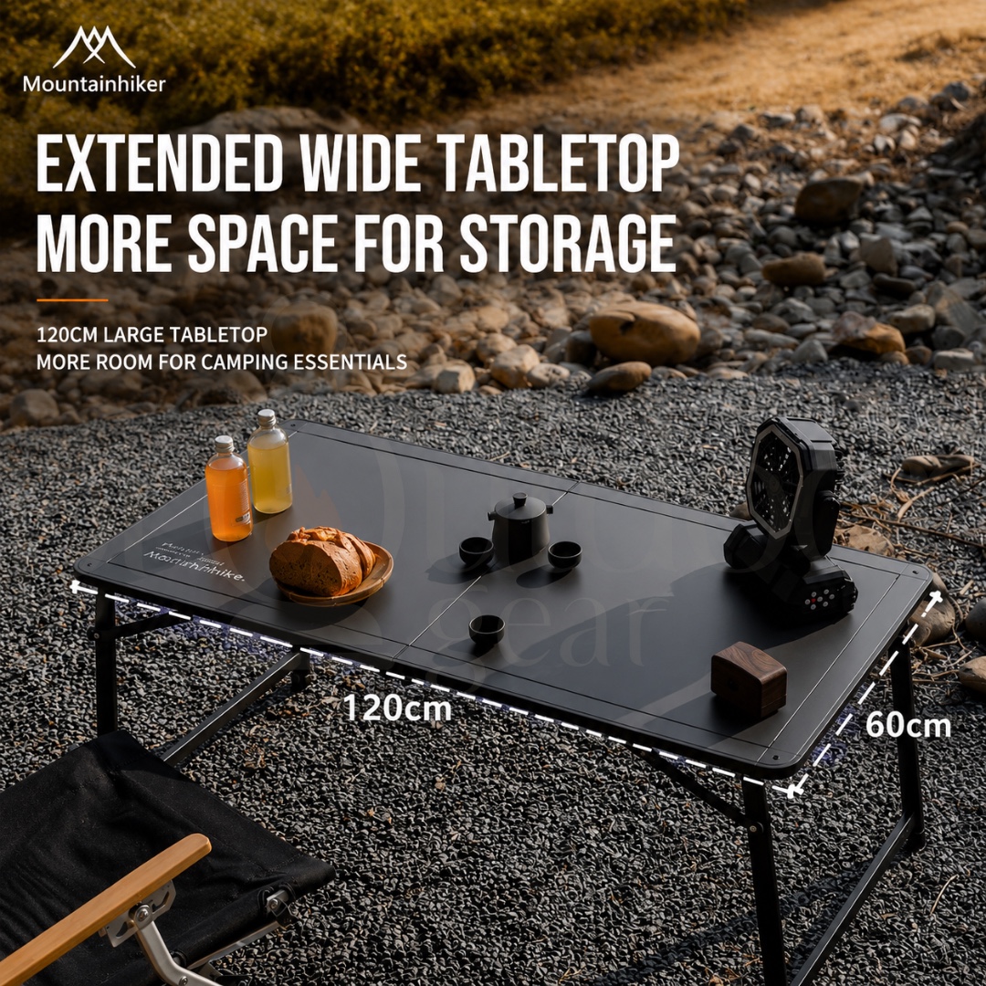 MOUNTAINHIKER SZK1385 Adjustable Folding Camping Table Aluminum Alloy Outdoor Picnic Adjustable Portable Lightweight