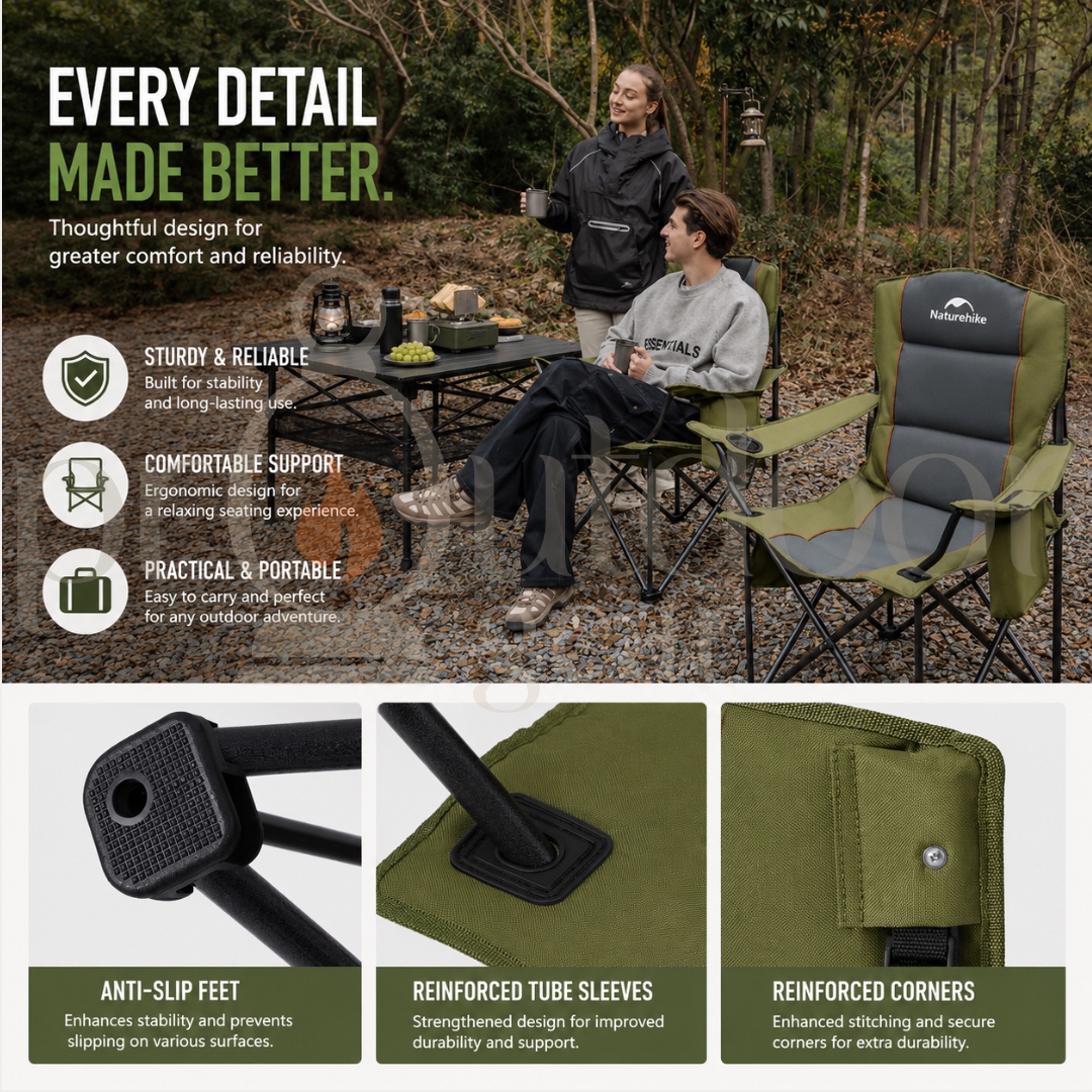 NATUREHIKE CNK2550JJ029 Comfortmax T01 Folding Camping Chair