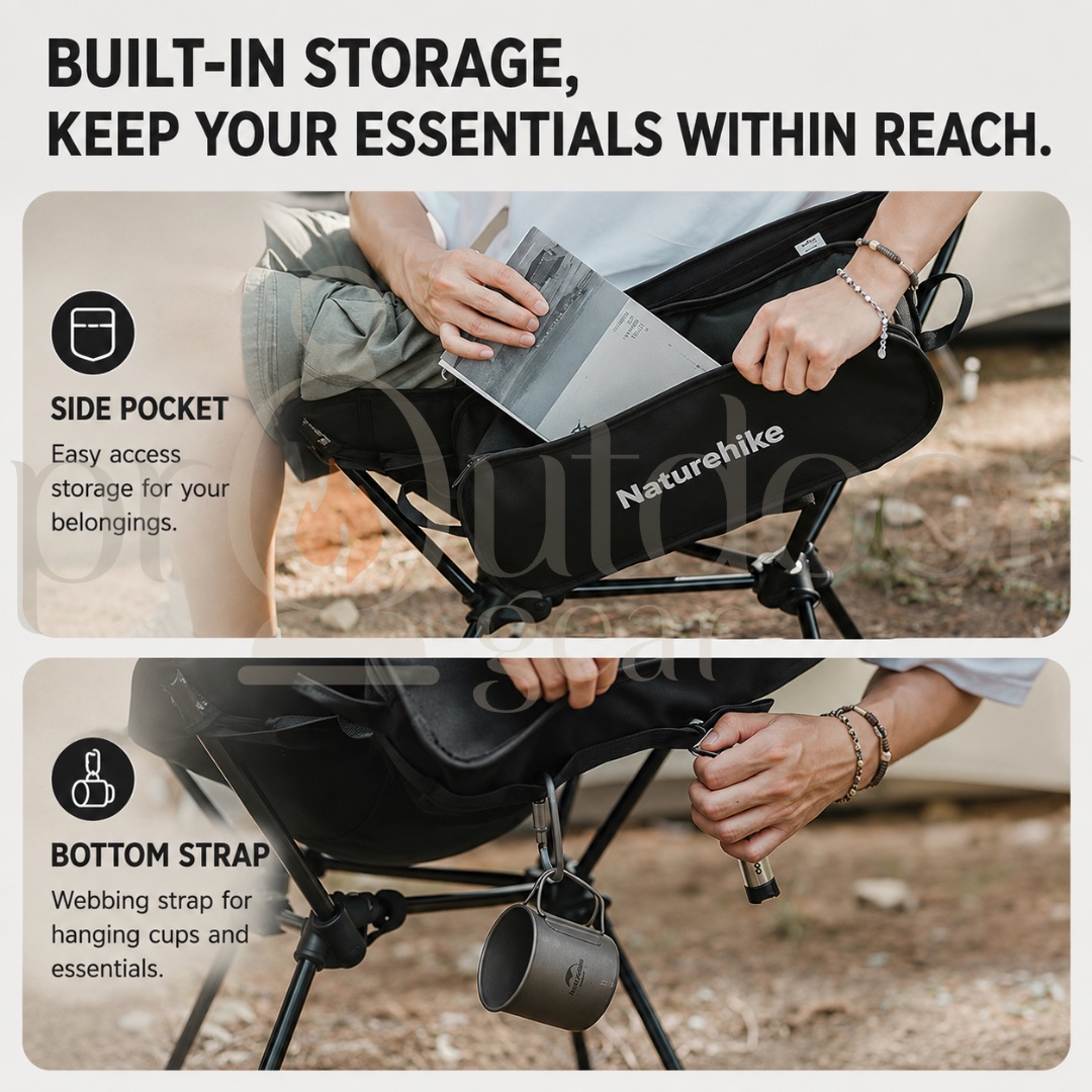 NATUREHIKE Clamshell Sea Moon 002 Triangle Folding High Back Moon Chair
