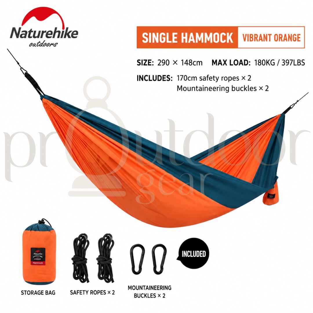 NATUREHIKE NH21DC011 Hammock Ultralight 600g Tear Resistant Fabric Anti-rollover Hanging