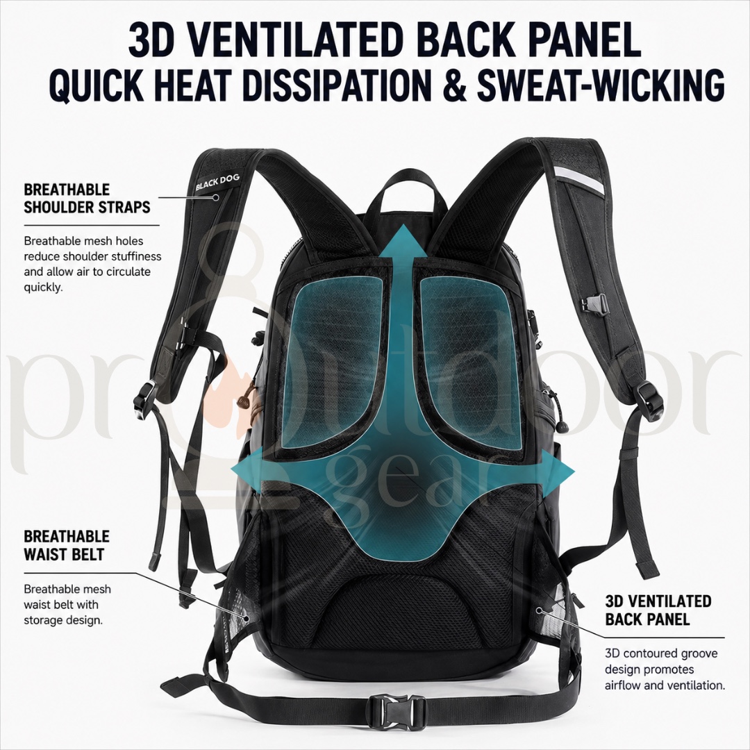BLACKDOG CBD2650XB010 Awaken 20L Backpack CORDURA Water-Repellent Hiking Lightweight Travel Outdoor Camping Trekking