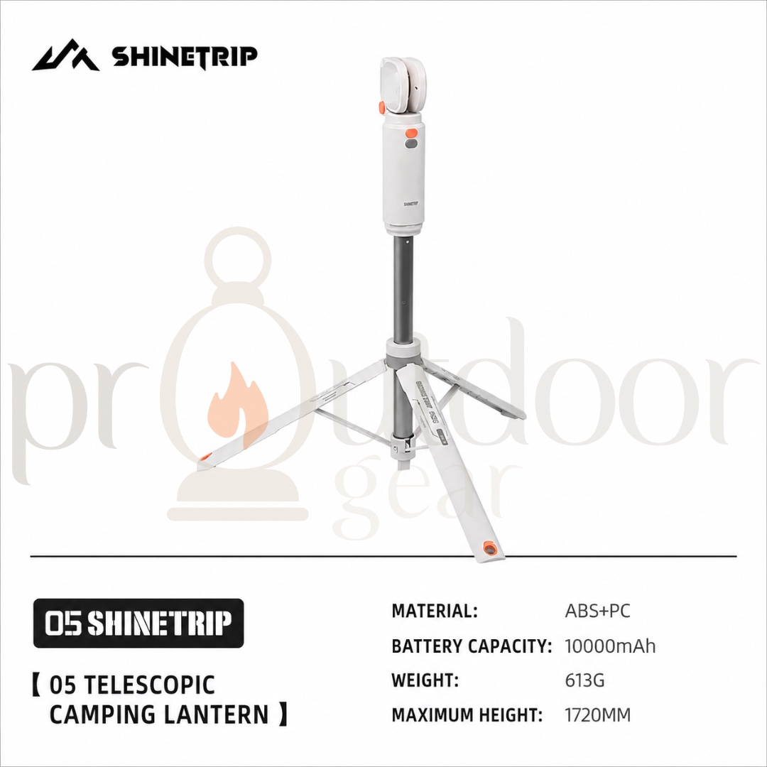 SHINETRIP 05 Telescopic Camping Lantern 10000mAh Rechargeable LED Light Magnetic IP54 Outdoor Lamp Tripod
