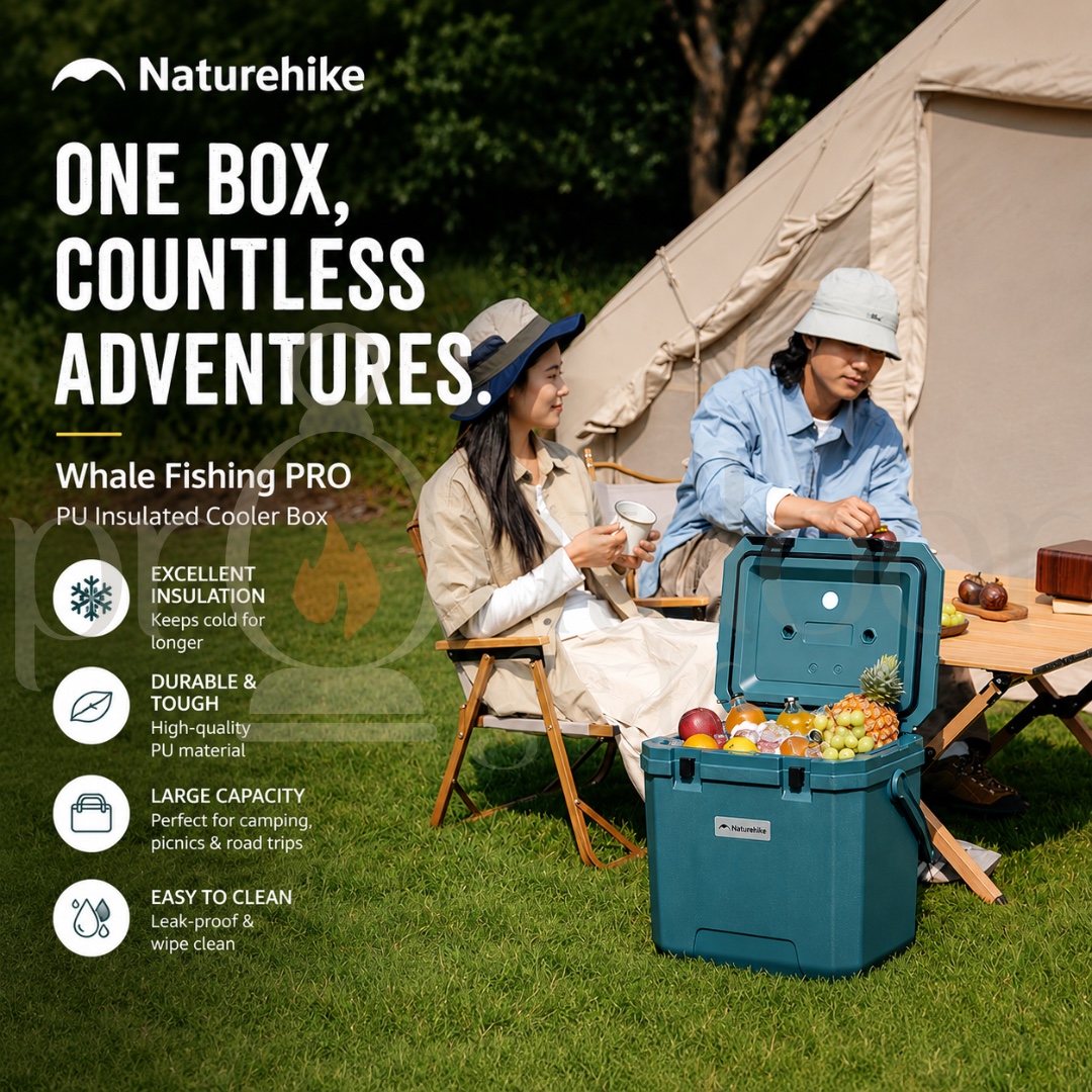 NATUREHIKE CNK2650CF012 Whale Pro PU Cooler Box 17L 24L 36L Ice Cooler Box Camping Picnic Outdoor Insulated Cooler