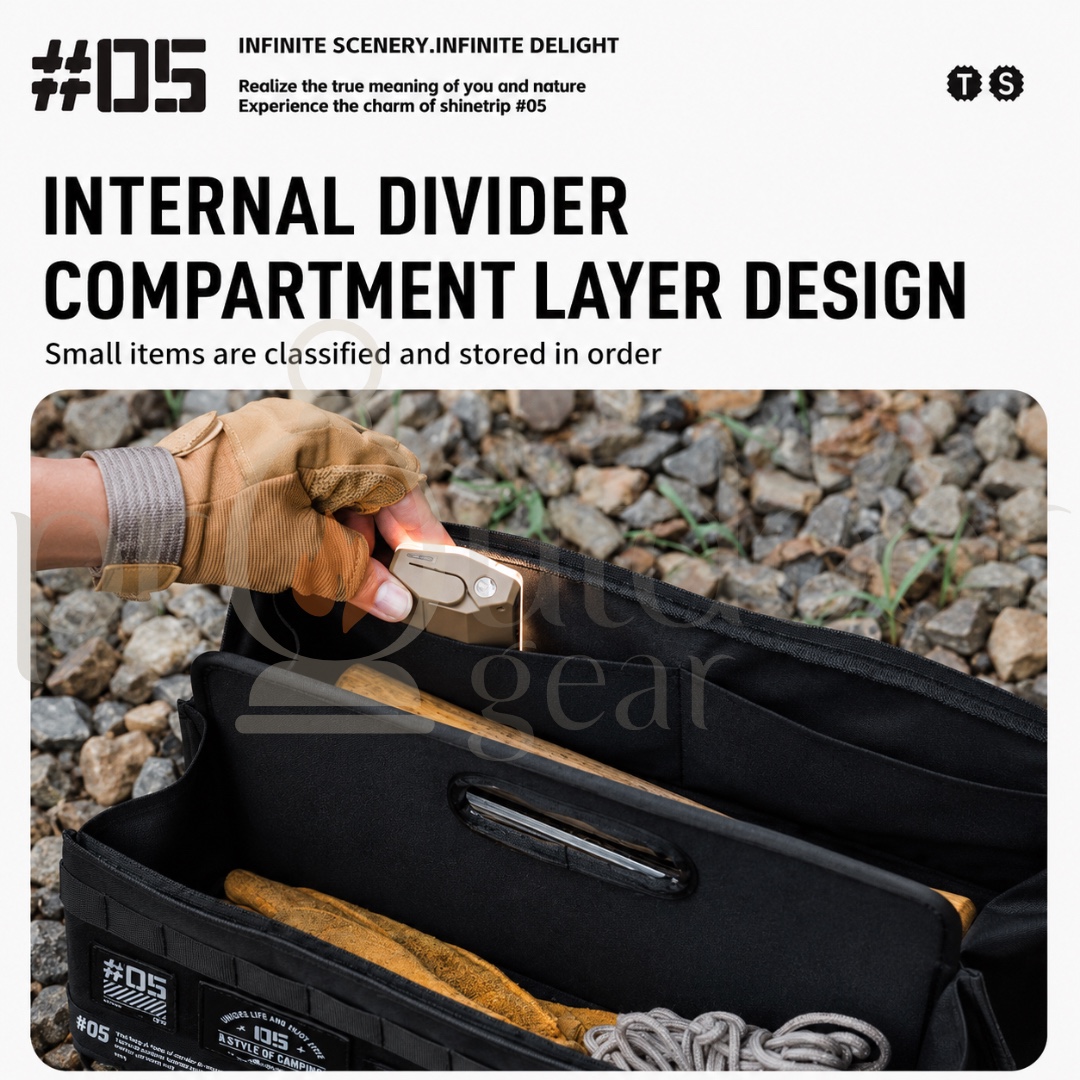 SHINETRIP A581-H01 05 Multi-Function Storage Bag 8.5L Tactical Camping Tool Bag Portable Oxford Organizer