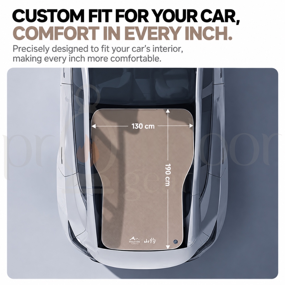 MOUNTAIN 6CM Inflatable Car Mattress Double Camping Sleeping Mat Car Bed Outdoor Travel Mattress