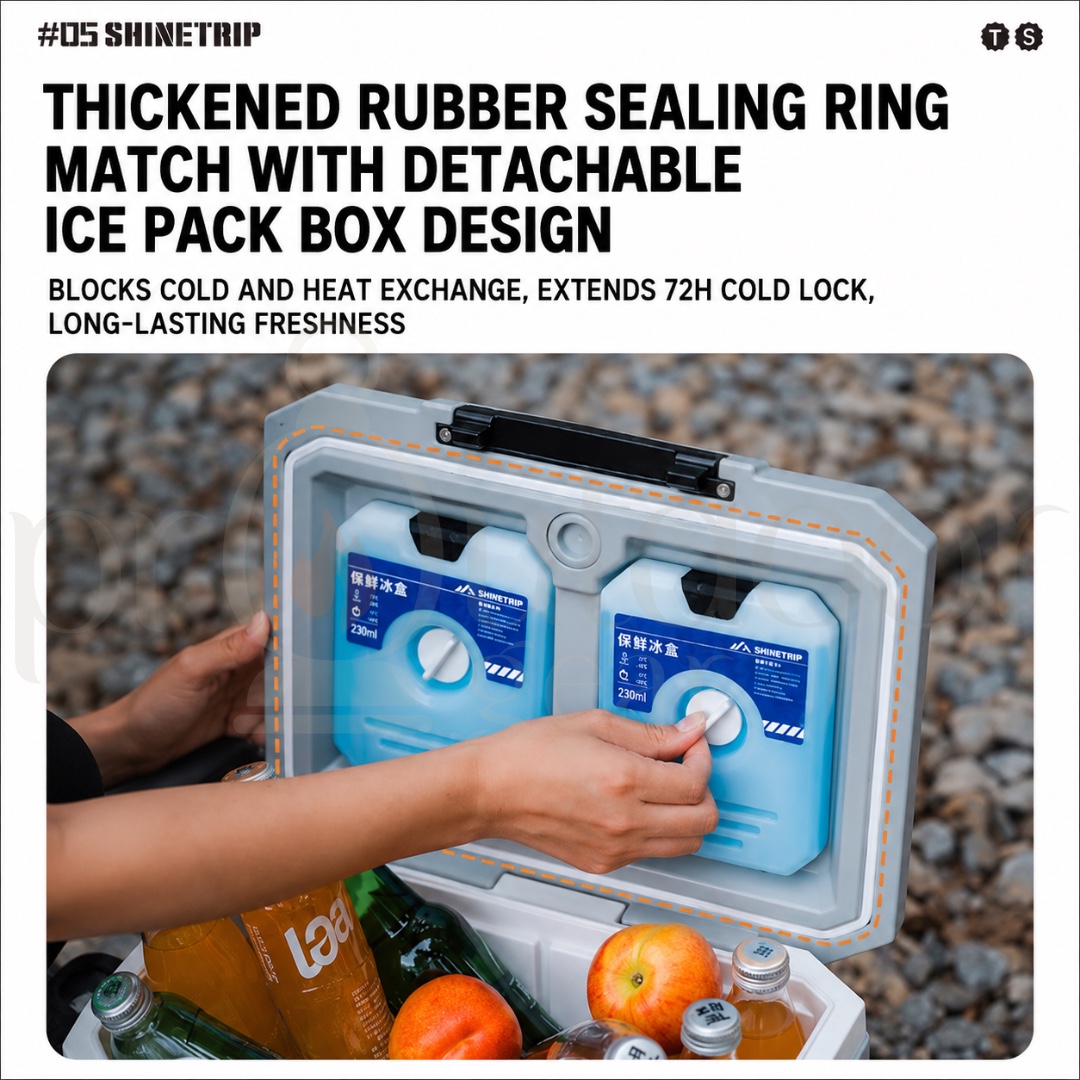 SHINETRIP A608 Ice Peak Tactical Cooler Box 16L 22L 72H Cold Retention Camping Ice Box Portable Outdoor Cooler
