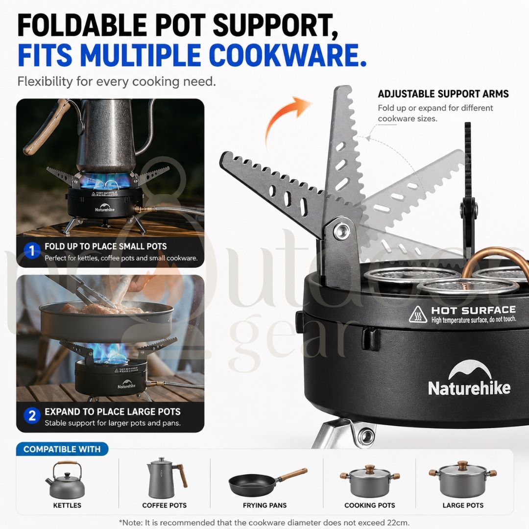 NATUREHIKE CNK2450CF019 3300w Gas Stove Portable Adjustable Firepower Ultralight Foldable
