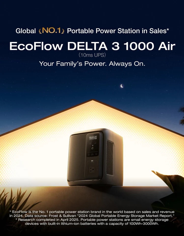 EcoFlow DELTA 3 1000 Air Portable Power Station