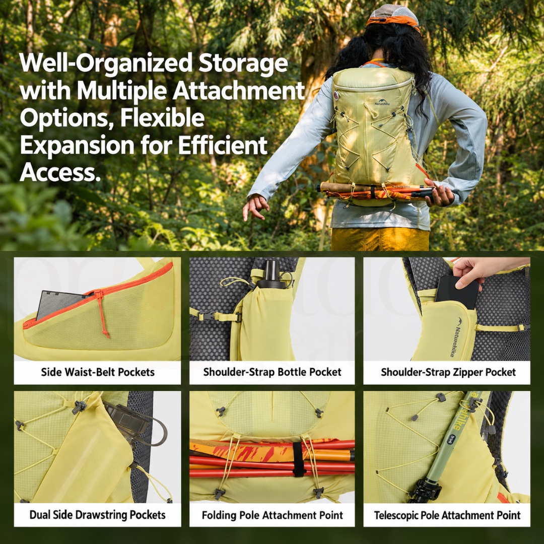 NATUREHIKE NANBALA PRO 16L Hydration Backpack Lightweight Hiking Camping Trail Running Bag