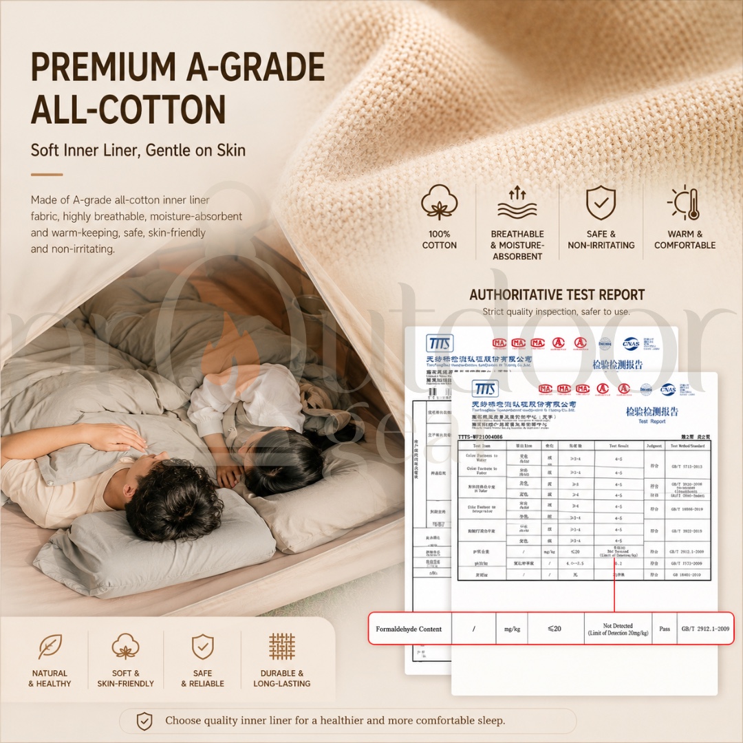 NATUREHIKE NH15S012-D Ultralight 1-2 Persons Sleeping Bag Lining Anti Dirty Cotton Cloth Bag Spliceable Bed Sheet Liner