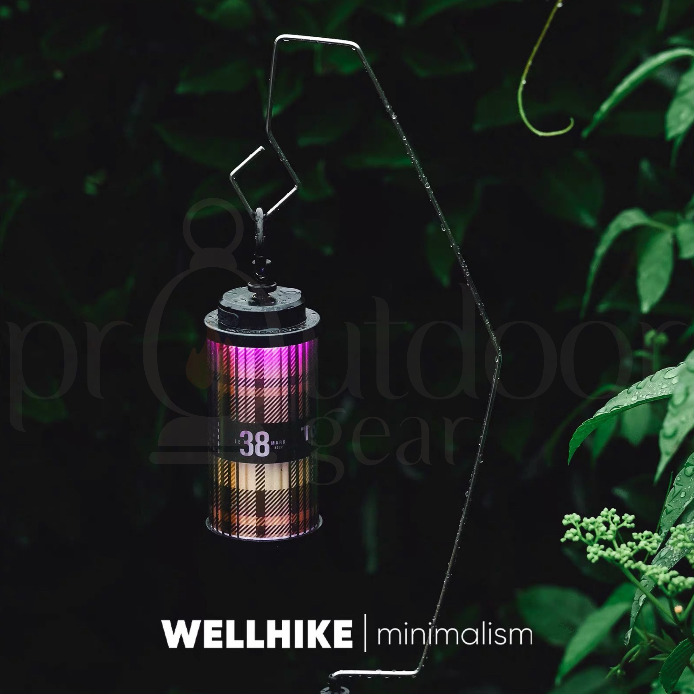 WELLHIKE Colorful RGB Camping Lantern 5000mAh Rechargeable LED Light 250LM Portable Outdoor Tent Lamp
