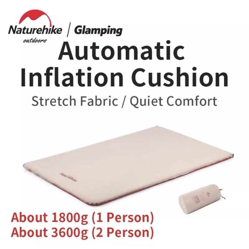 NATUREHIKE NH21FCD11 Outdoor Automatically Inflatable Sleeping Pad 30D Elastic Cloth Sponge Mute Cushion Camping