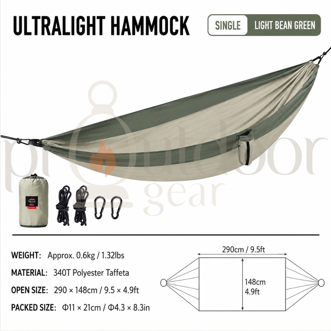 NATUREHIKE NH21DC011 Hammock Ultralight 600g Tear Resistant Fabric Anti-rollover Hanging