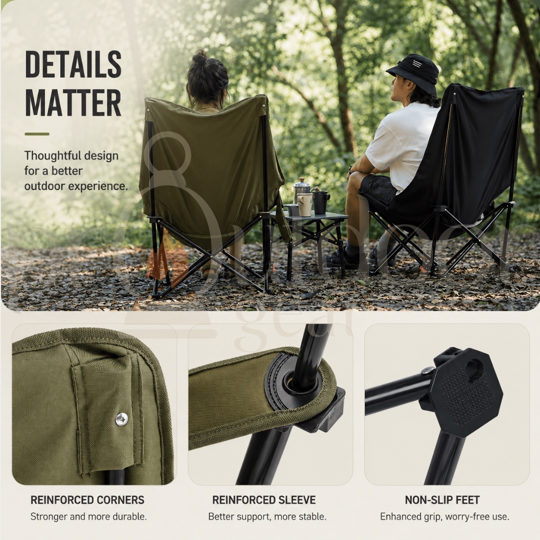 NATUREHIKE Sea Star 001 JJ020 Collapsible High-Back Moon Folding Chair