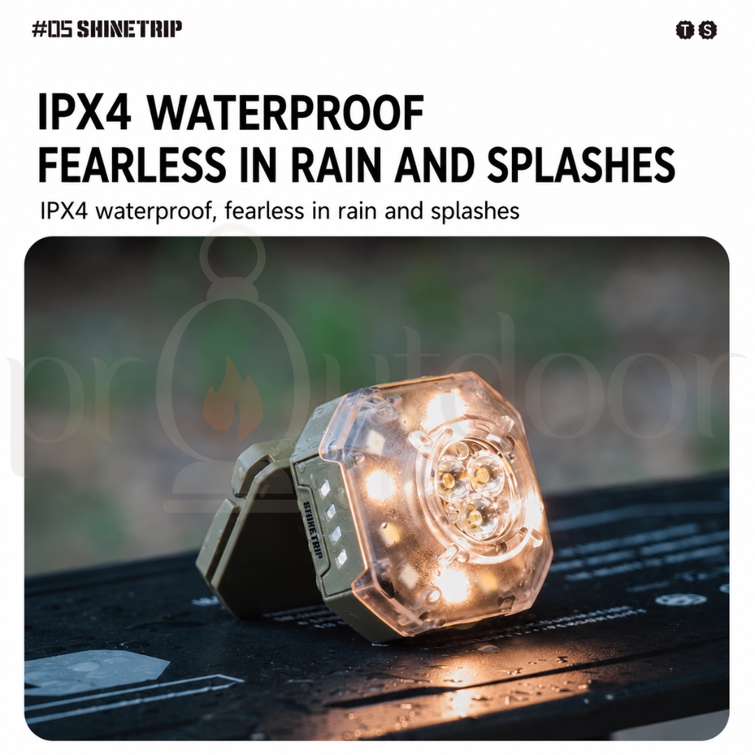 SHINETRIP A604 Multifunction Camping Light 1000LM IPX4 Waterproof Wave Sensor Rechargeable Headlamp Outdoor Light