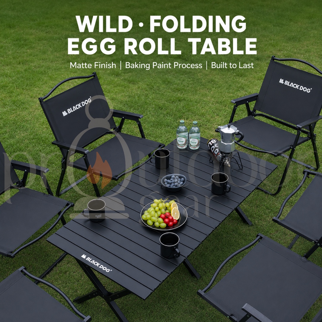 BLACKDOG SHANGYE Ueno Portable Foldable Camping Table Aluminum Alloy EggRoll Outdoor Picnic Table