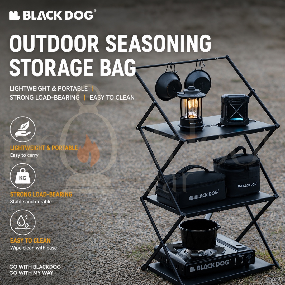 BLACKDOG Outdoor Multi-Layer Shelf Camping Foldable Aluminum Alloy Storage Rack
