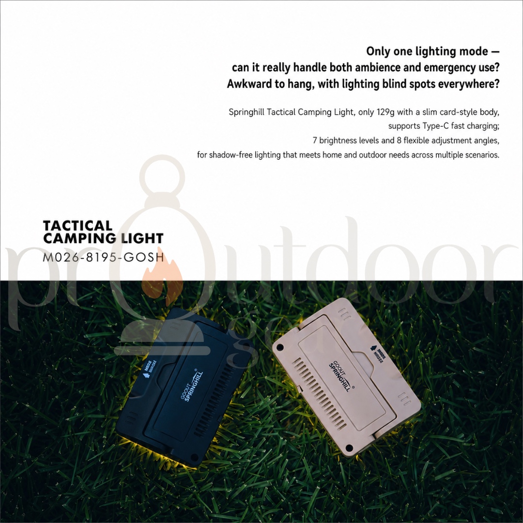 GOOUT SPRINGHILL Tactical Camping Light 900LM Rechargeable Magnetic LED Lantern Flashlight 4500mAh IPX5