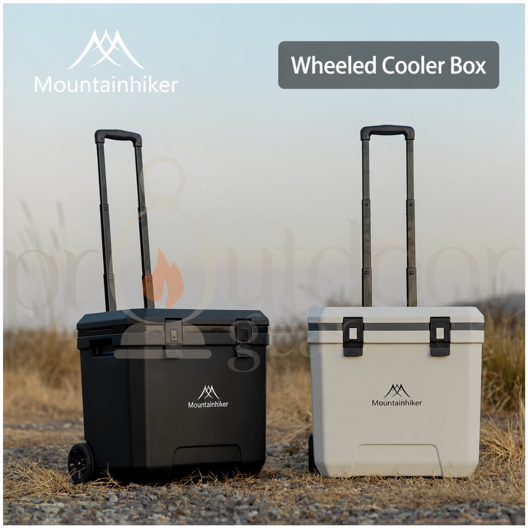 Mountainhiker 36L Cooler Box with Rollers Portable Outdoor Food Storage Camping Fishing Ice Cooler