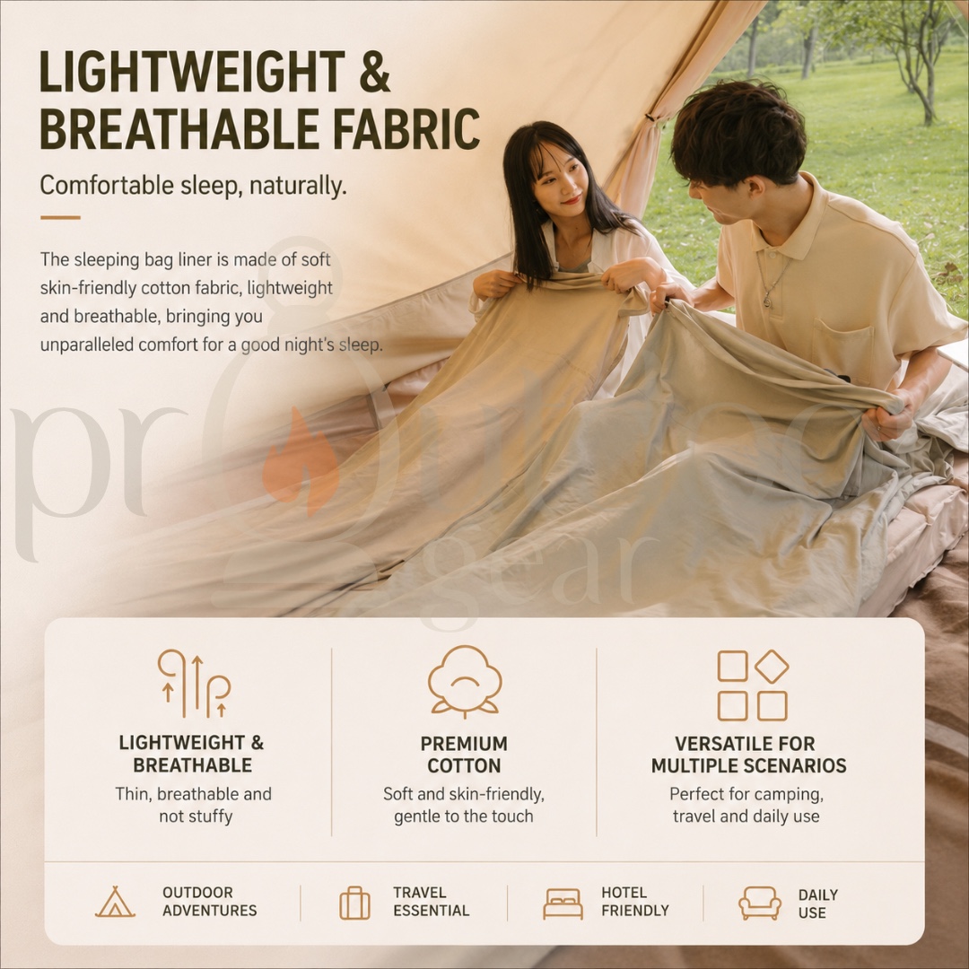 NATUREHIKE NH15S012-D Ultralight 1-2 Persons Sleeping Bag Lining Anti Dirty Cotton Cloth Bag Spliceable Bed Sheet Liner