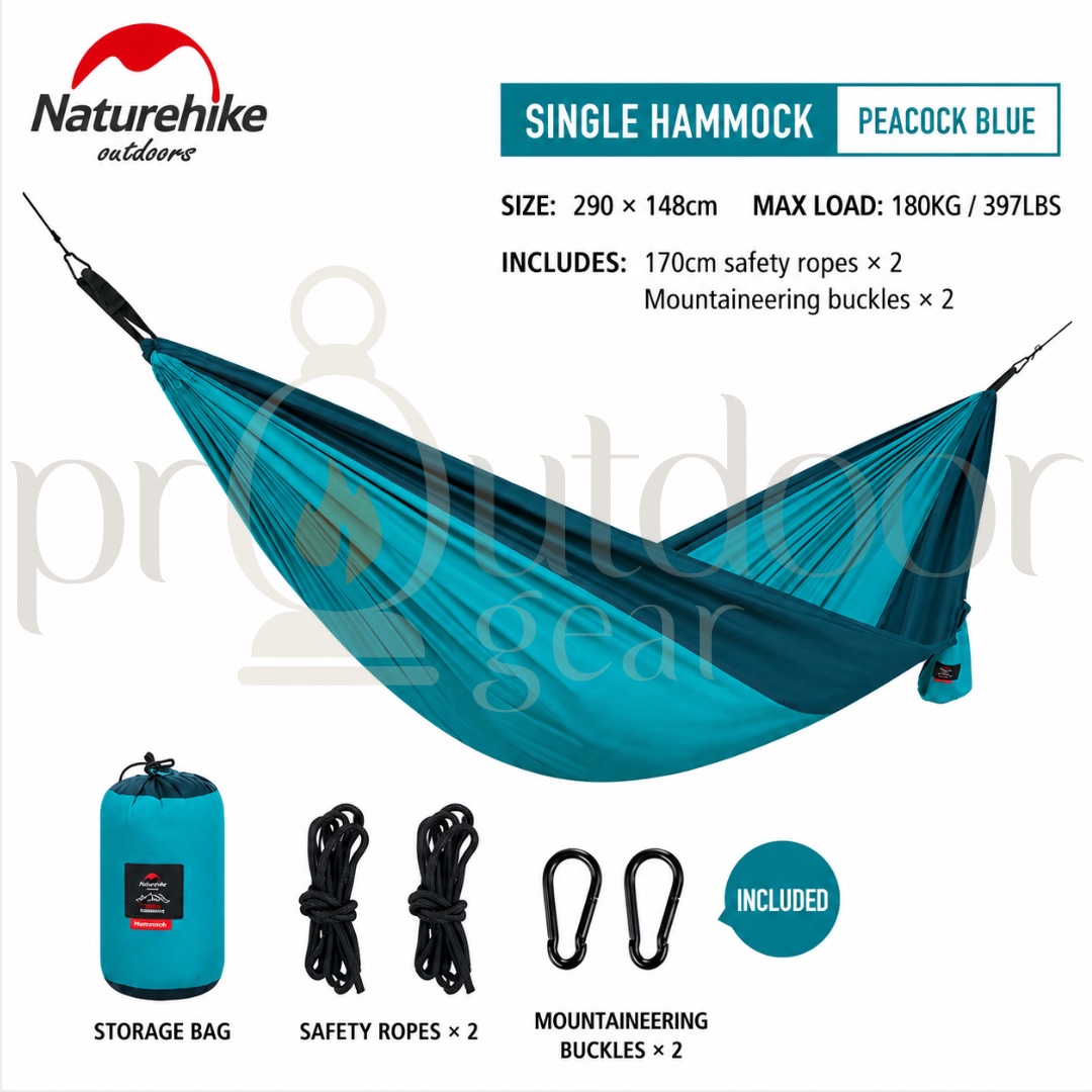 NATUREHIKE NH21DC011 Hammock Ultralight 600g Tear Resistant Fabric Anti-rollover Hanging