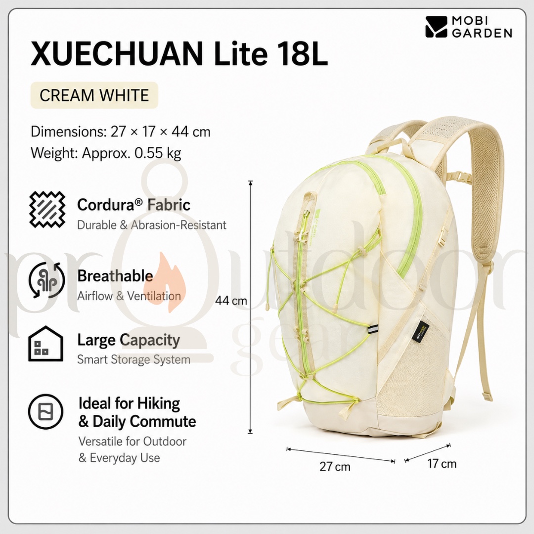MOBI GARDEN XUECHUAN Lite Hiking Backpack 10L 18L 28L Cordura Outdoor Daypack Travel Backpack Camping Bag
