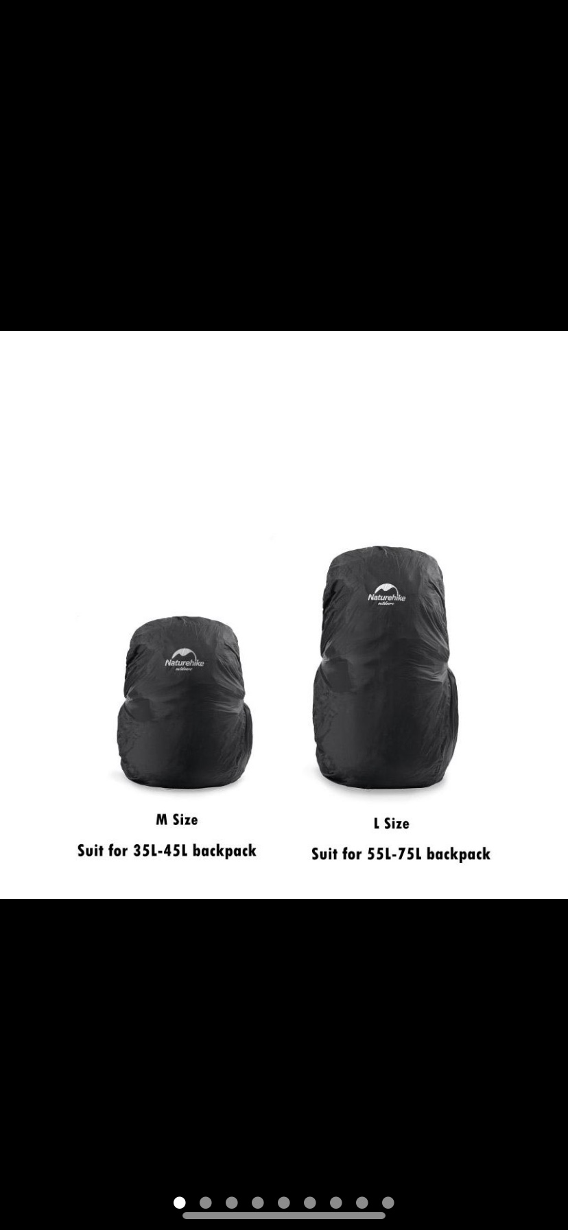 Naturehike NH19PJ041 Outdoor Backpack Rain Cover Cycling Dustproof Bag Waterproof Rain Cover 35-75L Bag Cover