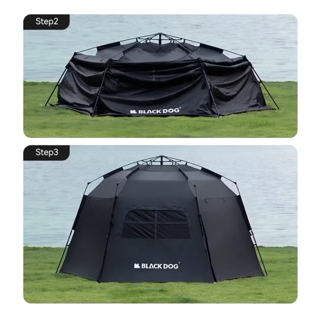 BLACKDOG hexagon tent automatic portable construction-free vinyl sun protection and rain protection CBD2300QT012