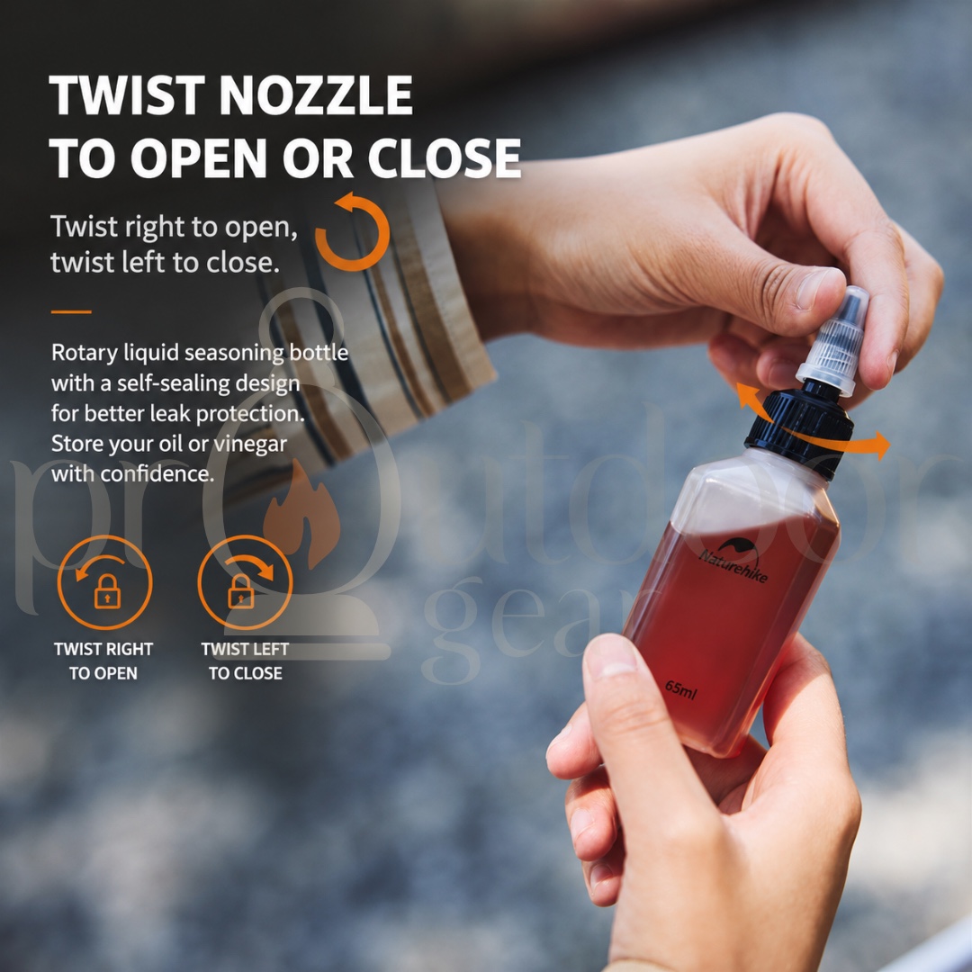 NATUREHIKE CNH22CJ043 Shiwei Camping Portable Seasoning Bottle Set Outdoor Picnic Barbecue Camping Picnic Seasoning Jar