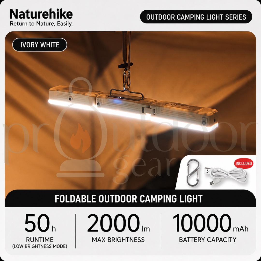 NATUREHIKE CNK2450ZM011 Zhe Guang Rechargeable Camping Lantern Waterproof USB Tent Hanging Light Portable Outdoor Lamp