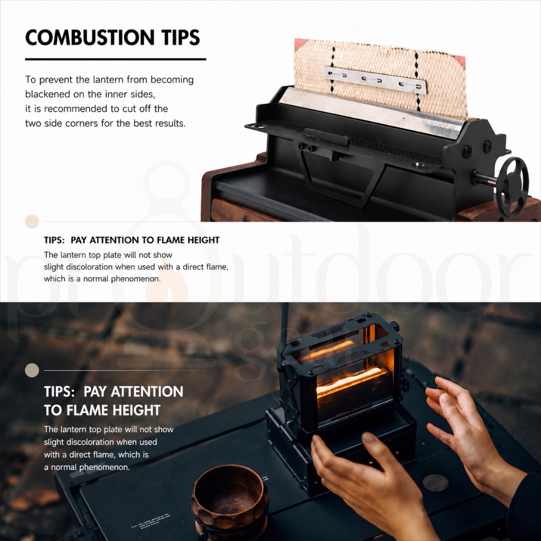 GOOUT SPRINGHILL Glaze Lamp Stove 2.0 Retro Camping Oil Lantern Heater Glass Fire Lamp Outdoor Tent Light