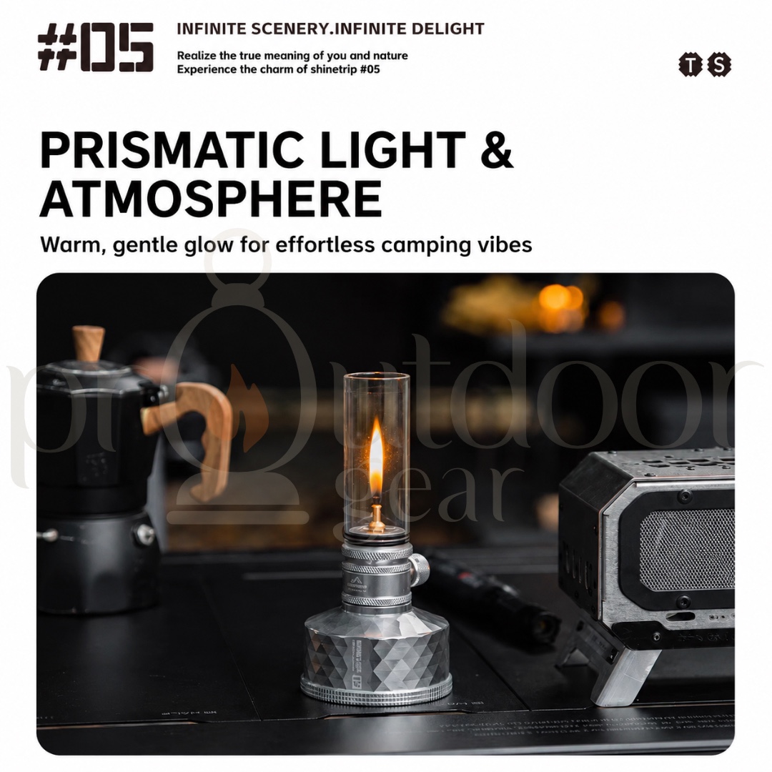 SHINETRIP A588 Camping Gas Lantern Set Flame Atmosphere Lantern Gas Storage Canister S/L Outdoor Camping Light