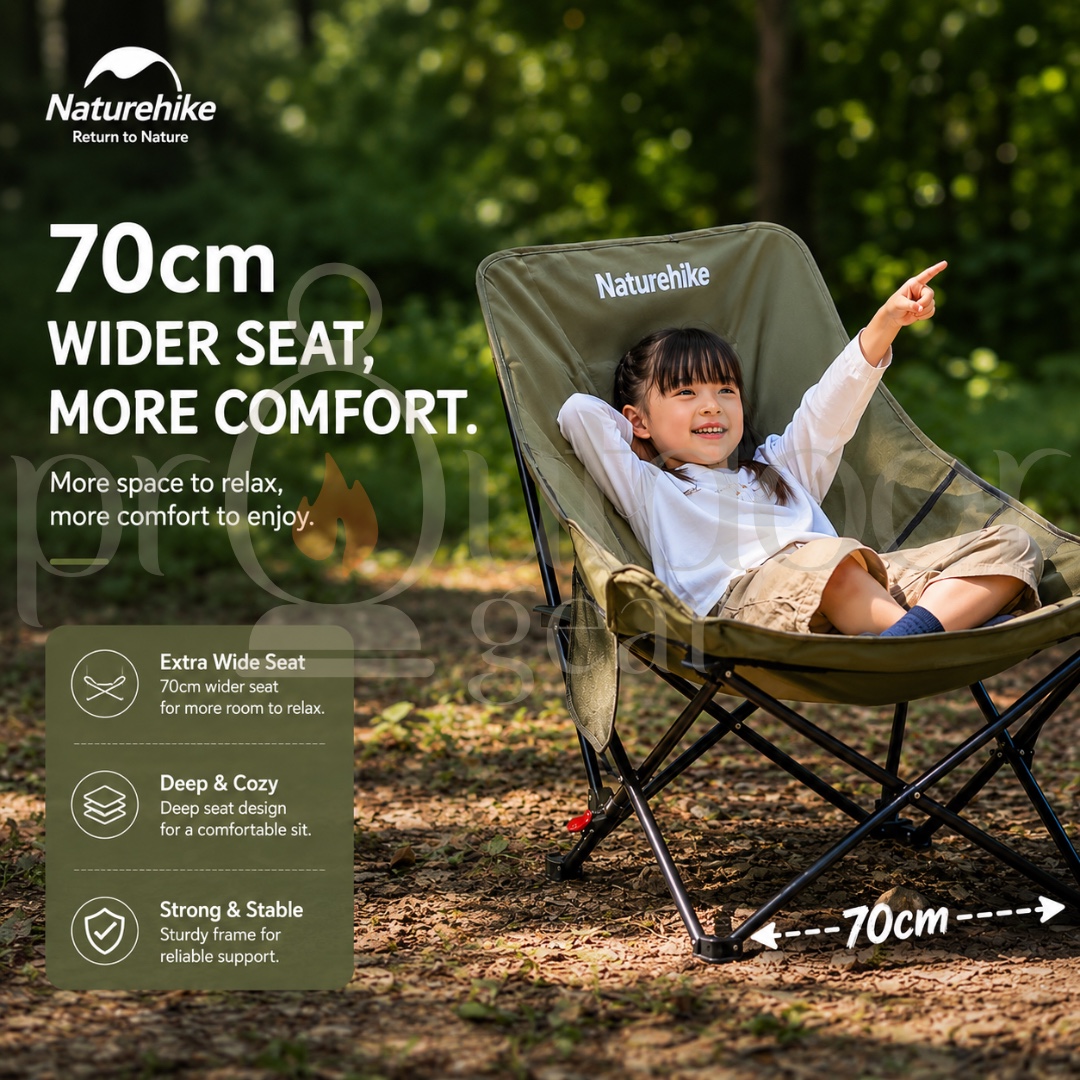 NATUREHIKE Sea Star 001 JJ020 Collapsible High-Back Moon Folding Chair