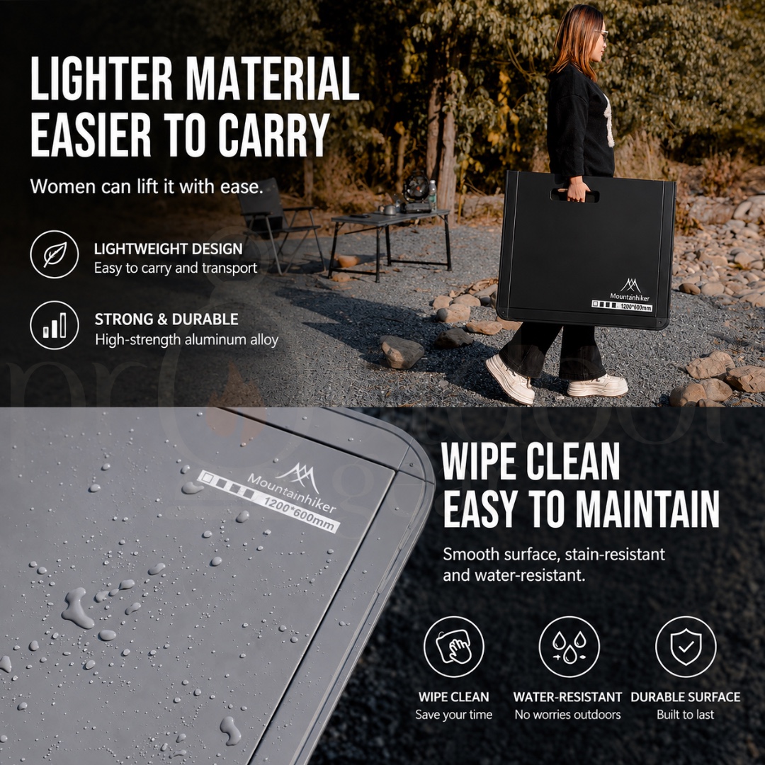 MOUNTAINHIKER SZK1385 Adjustable Folding Camping Table Aluminum Alloy Outdoor Picnic Adjustable Portable Lightweight