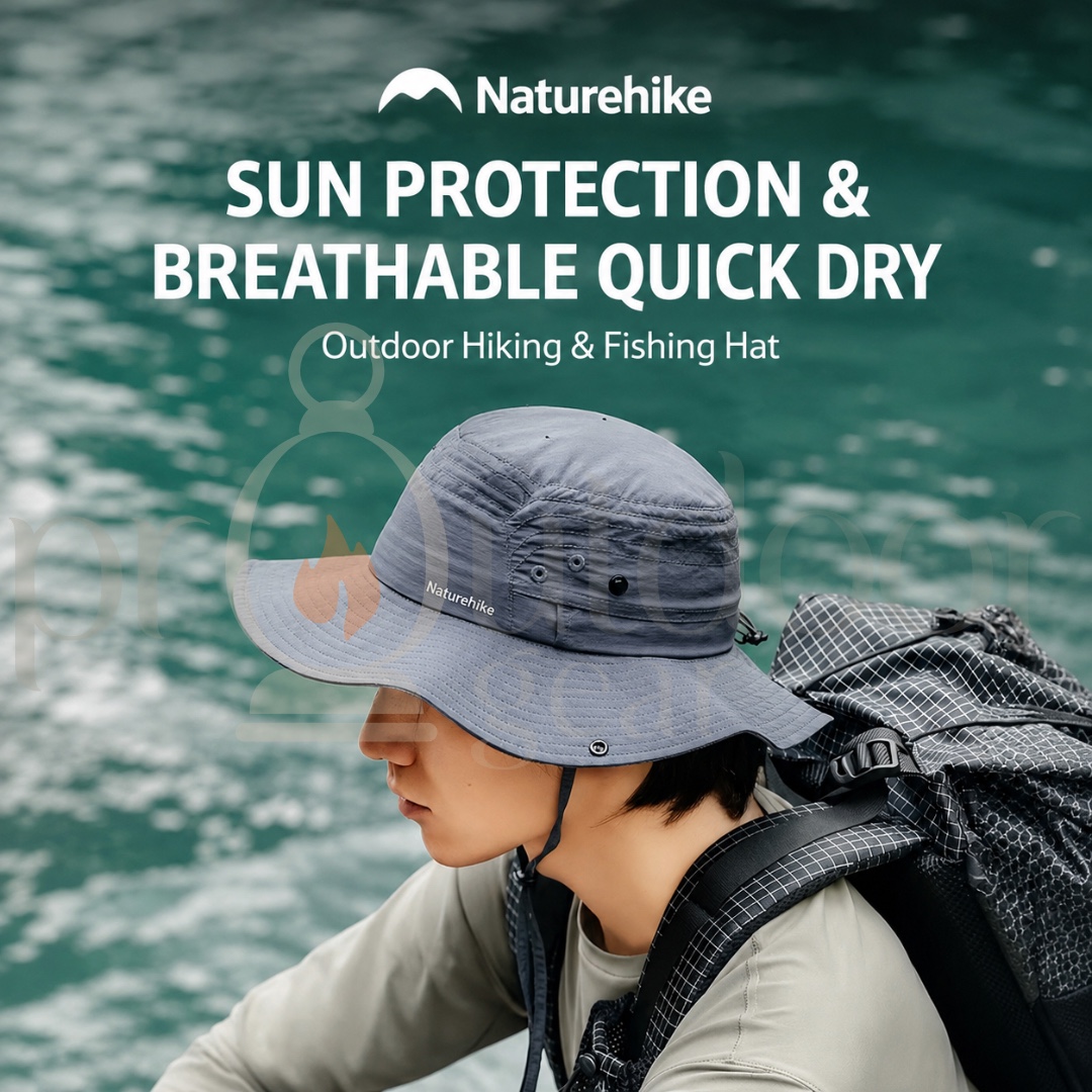 NATUREHIKE CNK2610FS010 UPF100+ Outdoor Sun Hat Quick Dry Breathable Waterproof Hiking Fishing Camping UV Protection Hat