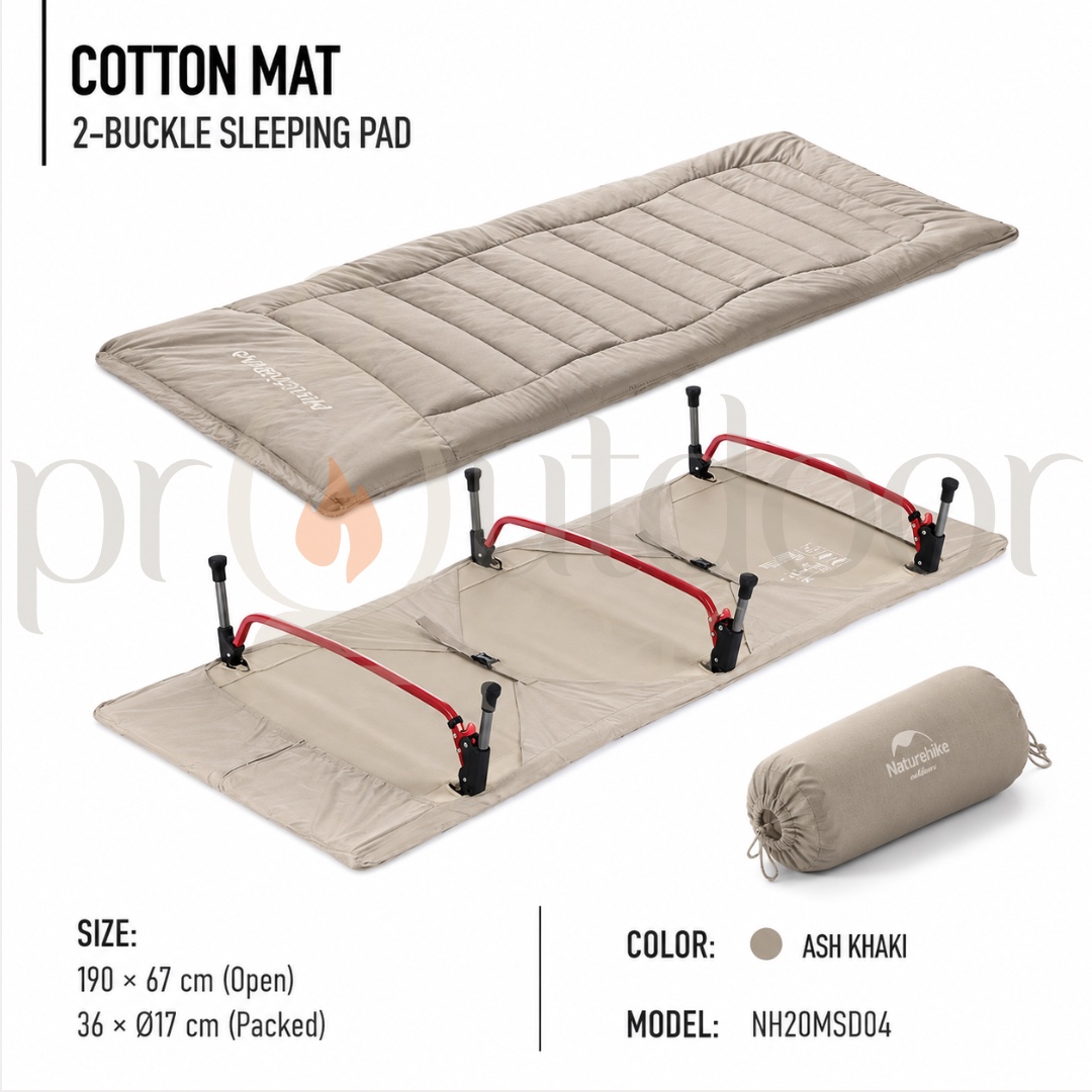 NATUREHIKE NH20MSD04 / CNK2300DZ022 Cot Bed Cotton Sleeping Pad Portable Folding Bed Mat