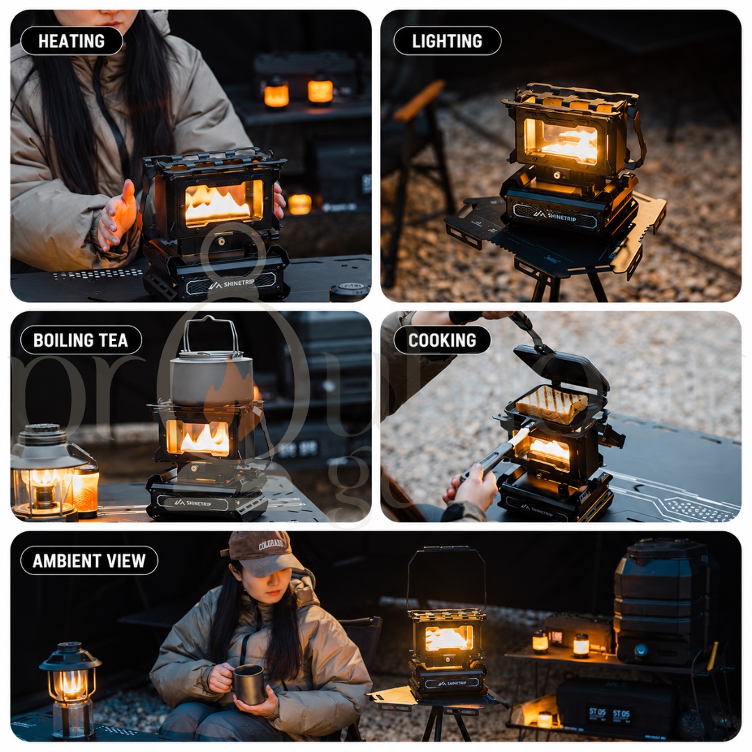 SHINETRIP A571 05 Flame Dance Fire Stove Portable Kerosene Camping Heater Cooking Stove with Storage Bag
