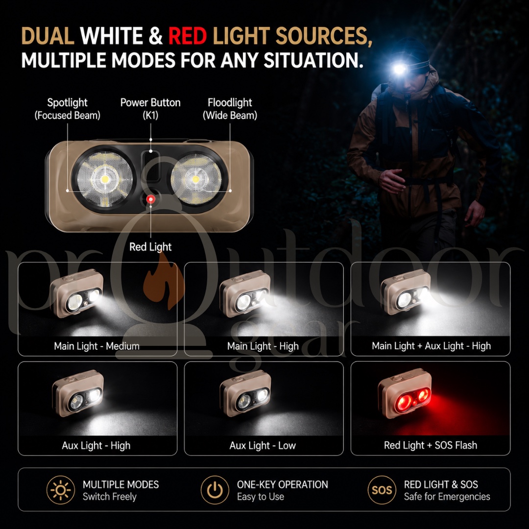 NATUREHIKE CNK2450ZM015 Xingyu Pro Headlamp USB Rechargeable M Sensor Headlight Portable IP66 Waterproof Flashlight