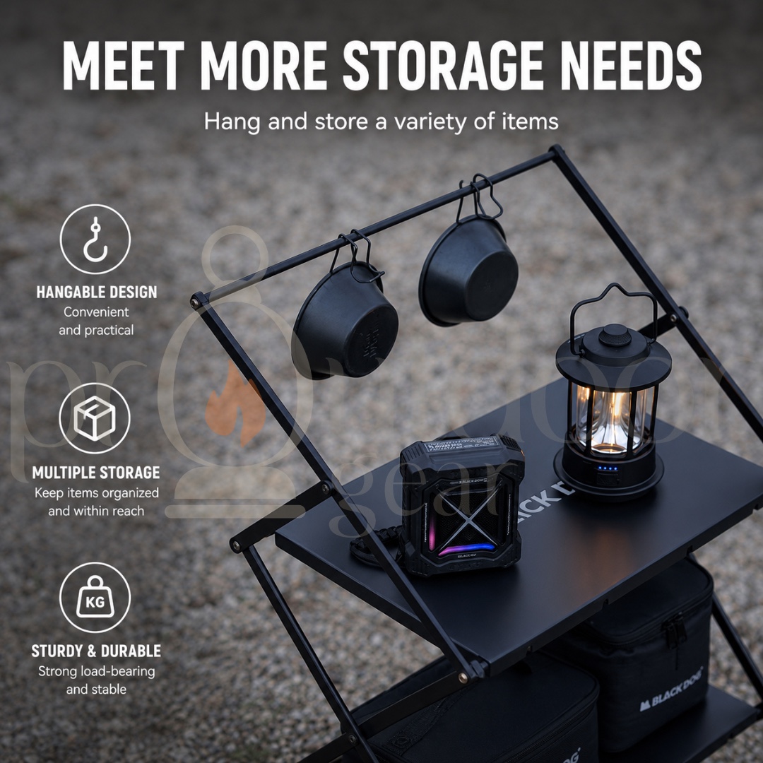 BLACKDOG Outdoor Multi-Layer Shelf Camping Foldable Aluminum Alloy Storage Rack