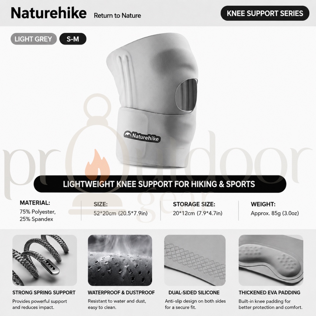 NATUREHIKE CNK2650DS015 Lightweight Knee Support Patella Knee Brace Compression Protector for Hiking Running